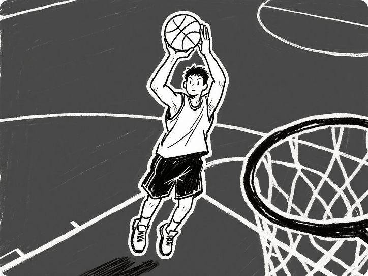 Basketball player in action